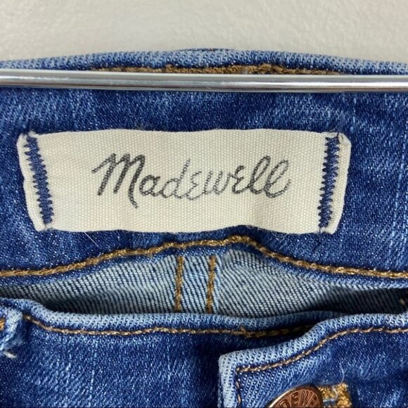 Madewell Petite 9" High Rise Skinny Jeans Paloma Raw Hem Size 24 Premium Denim‎ - Picture 3 of 10